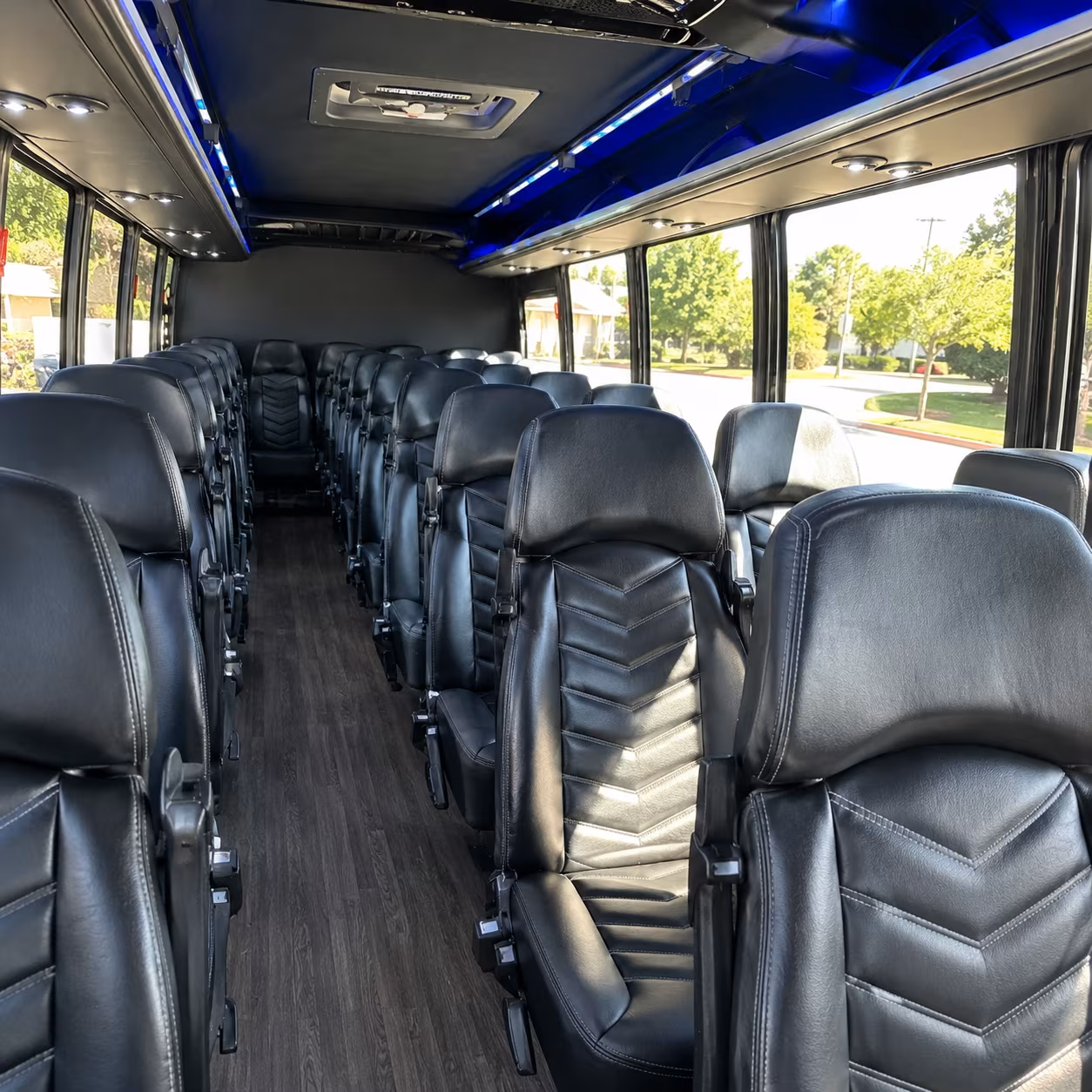 savannah 30 passenger minibus inside