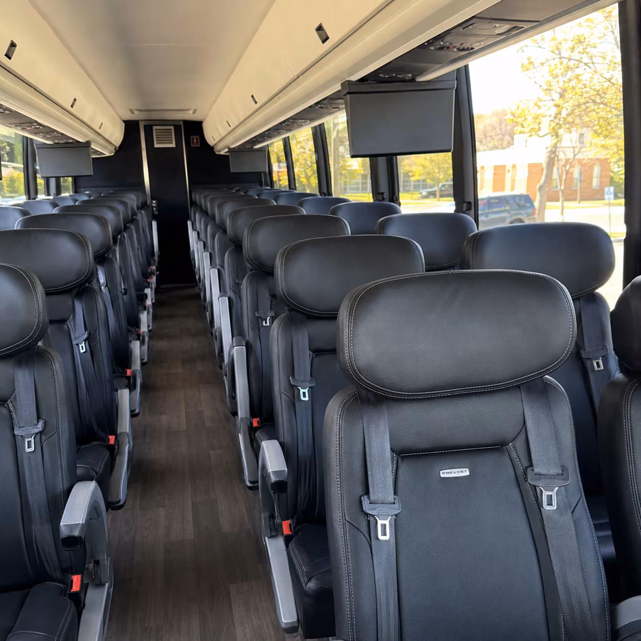 savannah 45 passenger charter bus inside