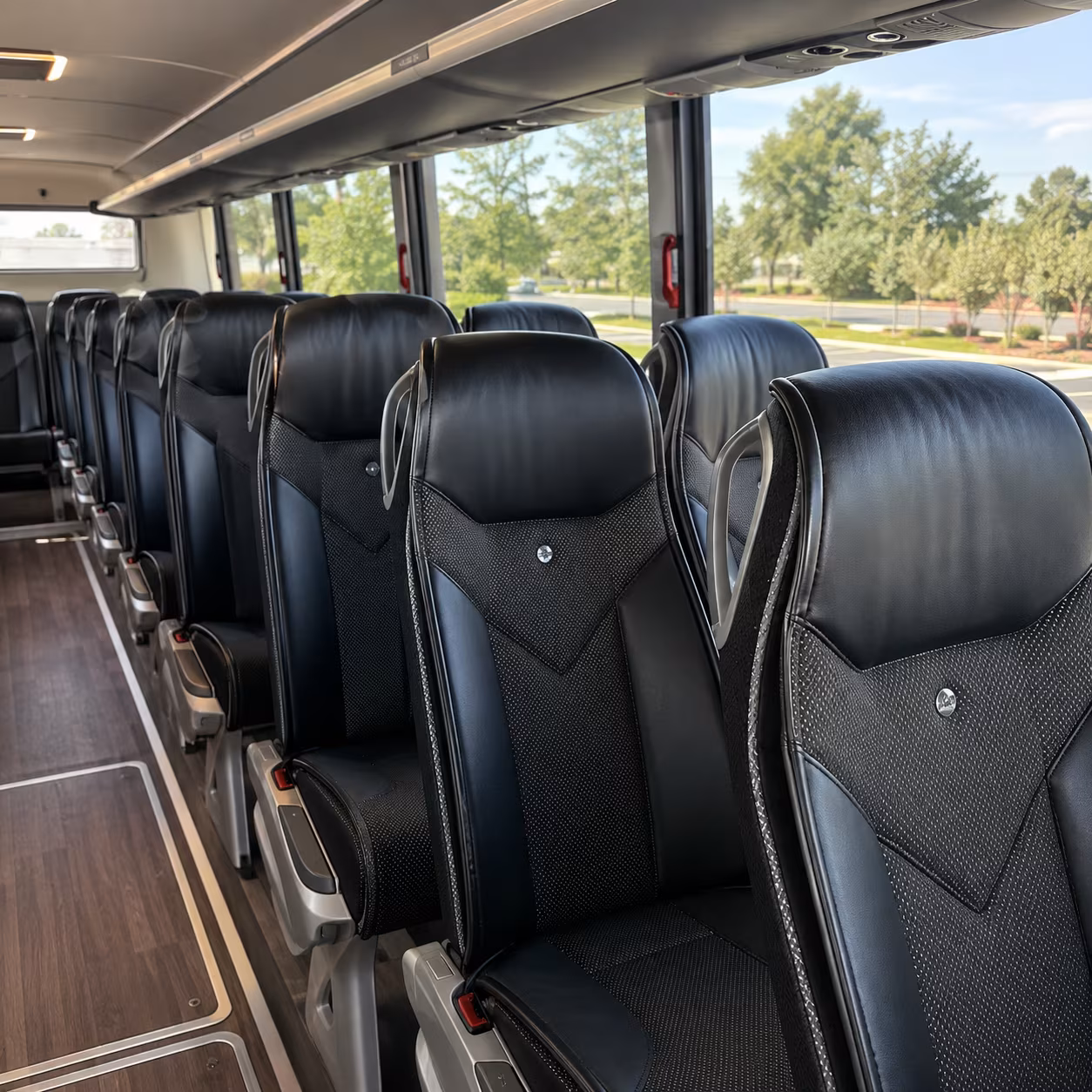 savannah 45 passenger charter bus interior