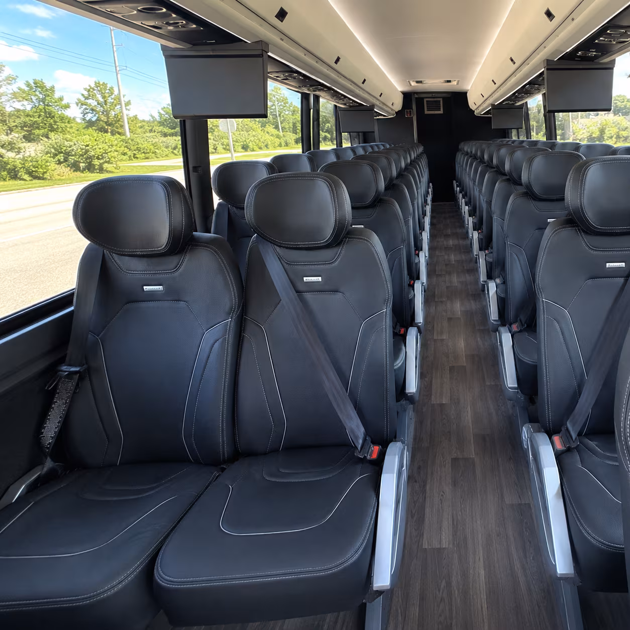 savannah 47 passenger charter bus inside