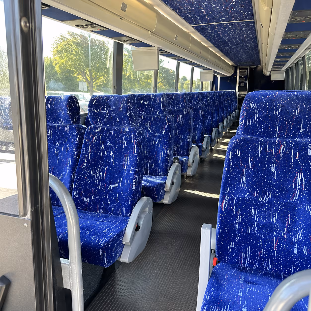 savannah 50 passenger charter bus inside